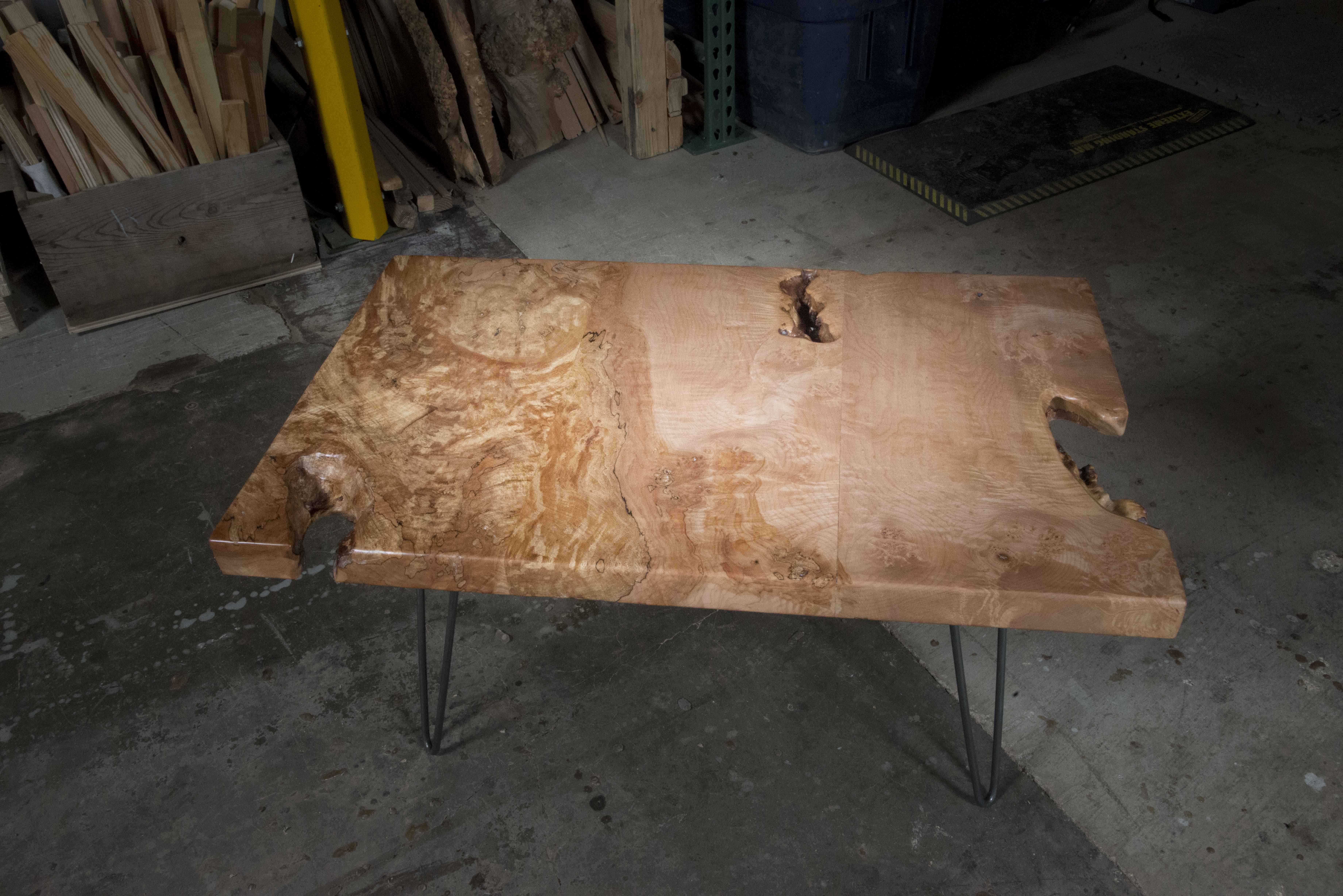 Maple Table in Burl